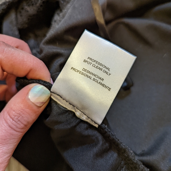 Jodi Kristopher black lace long sleeve sequin crop top size 1 - Picture 5 of 7